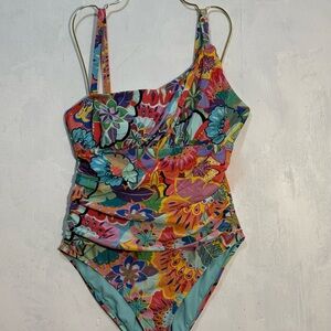 Bleu Rod Beattie Colorful One Piece Swimsuit Women's Sz 12